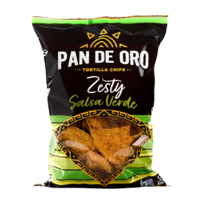 Pan De Oro Zesty Salsa Verde Tortilla Chips 7.5oz 12ct